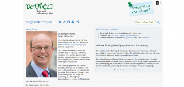 Screenshot Webseite https://www.detmold-mitgestalten.de